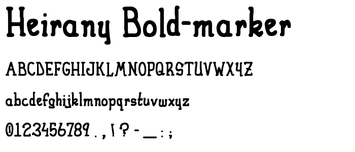 Heirany Bold-Marker font
